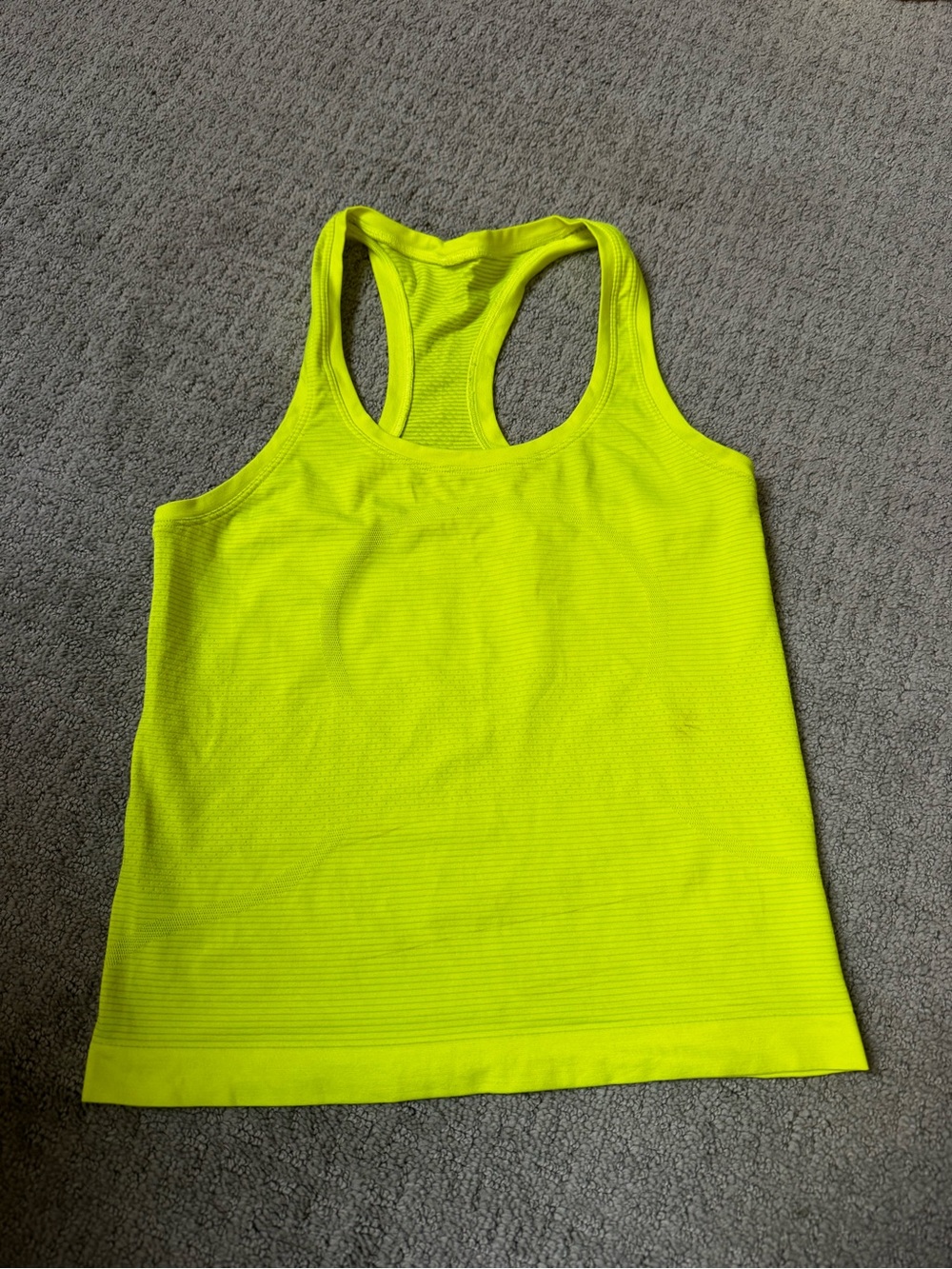 lululemon athletica Neon Yellow Racerback Tank
